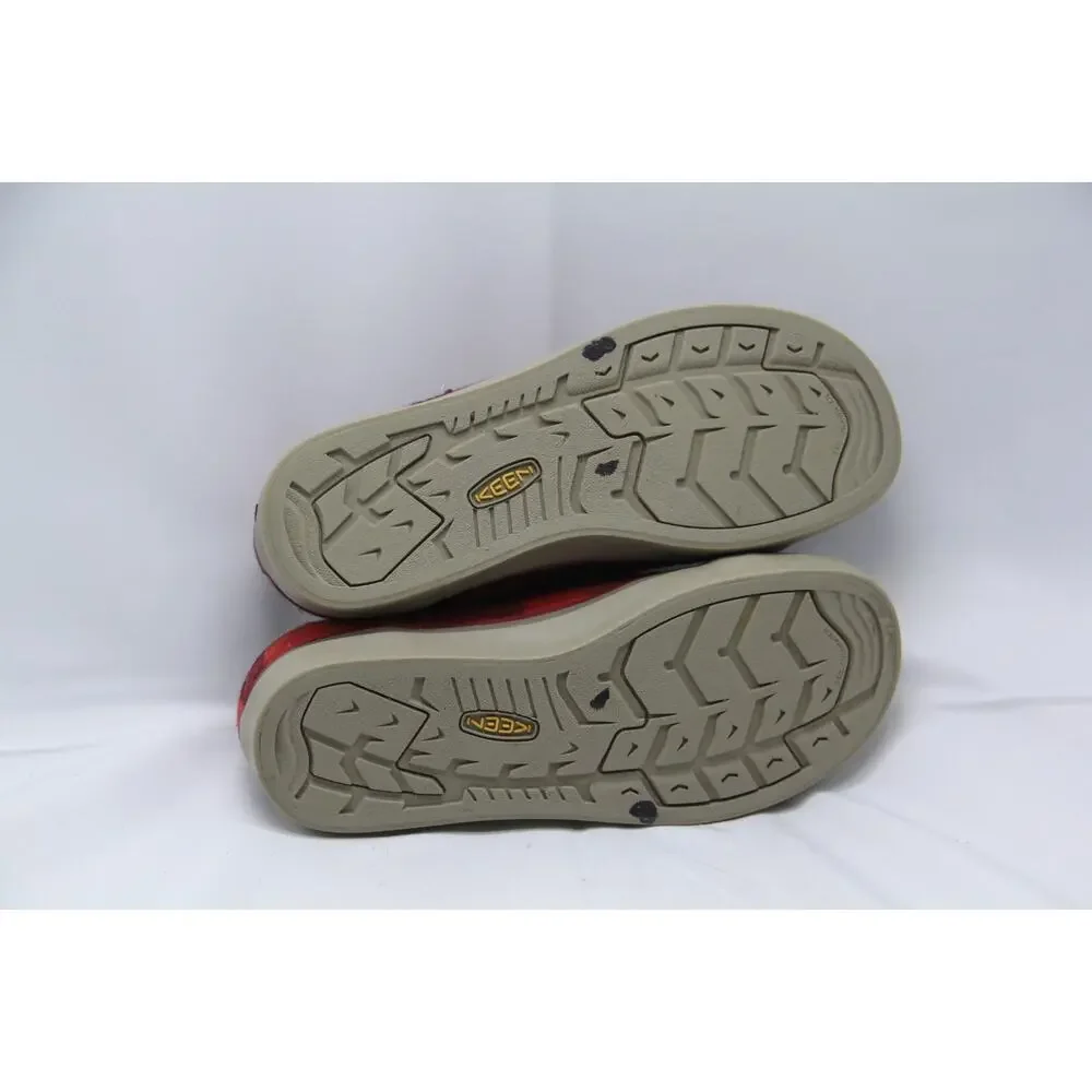 KEEN Vulcanized Shoes Sneakers Womens Sz 7 Red Wool Buffalo Plaid Fabric Lace Up